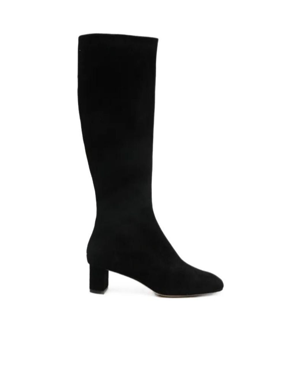 Aeyde Black Low-Heel Suede Boots