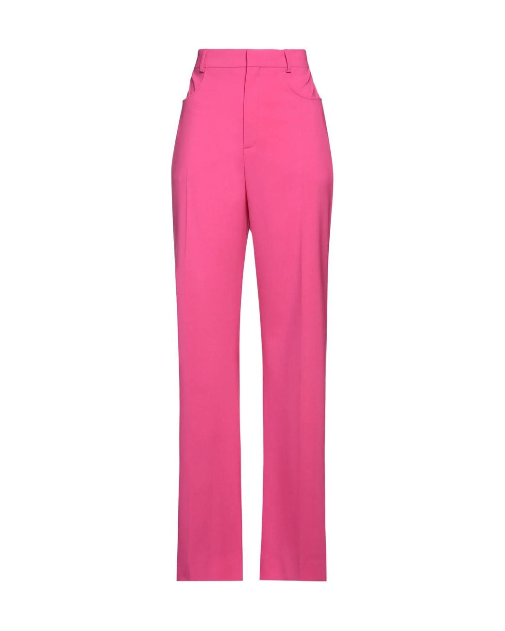 Jacquemus Pink Solid Color Casual Trousers