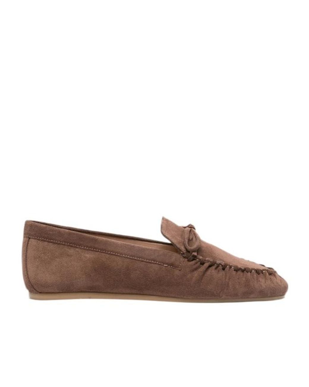 Stuart Weitzman Brown Round-Toe Loafers