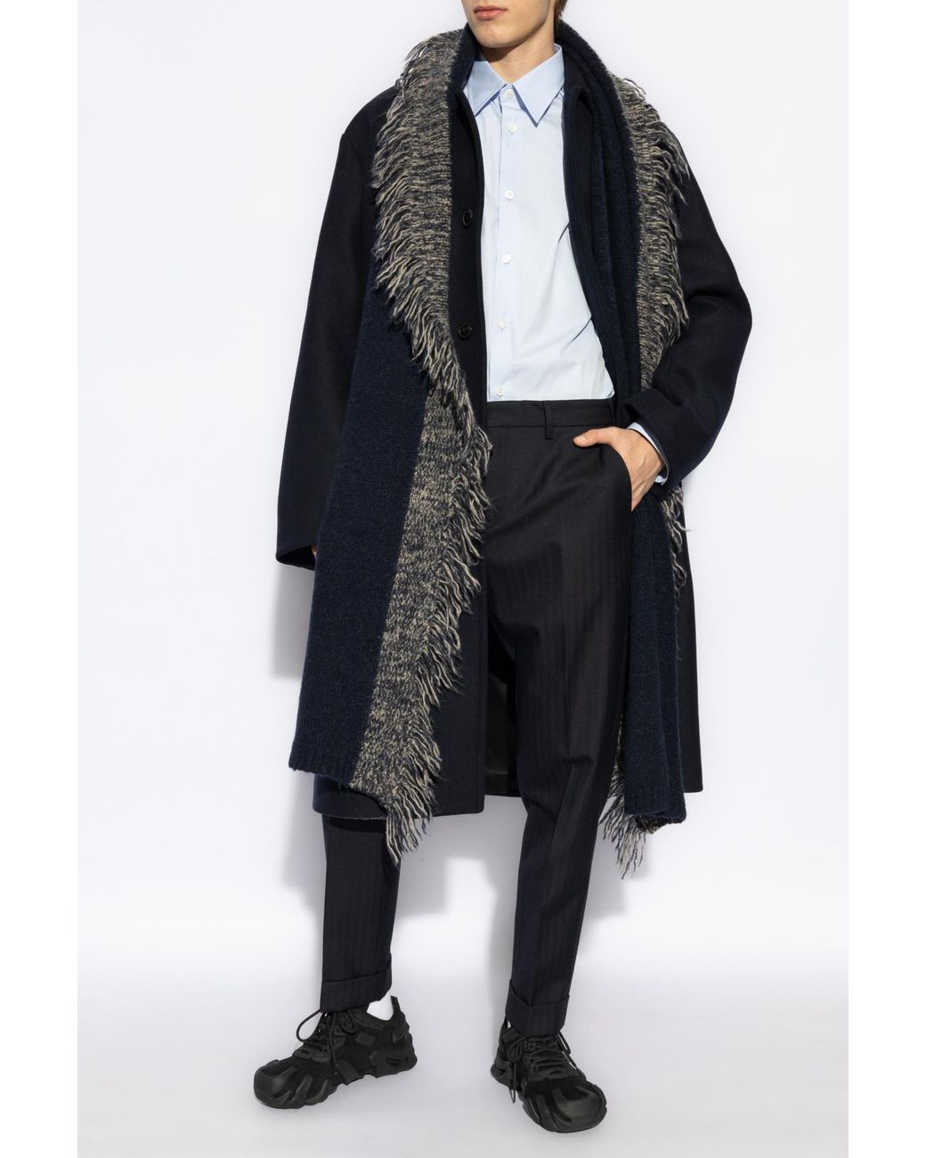 Dries Van Noten Blue Straight Casual Pants for men