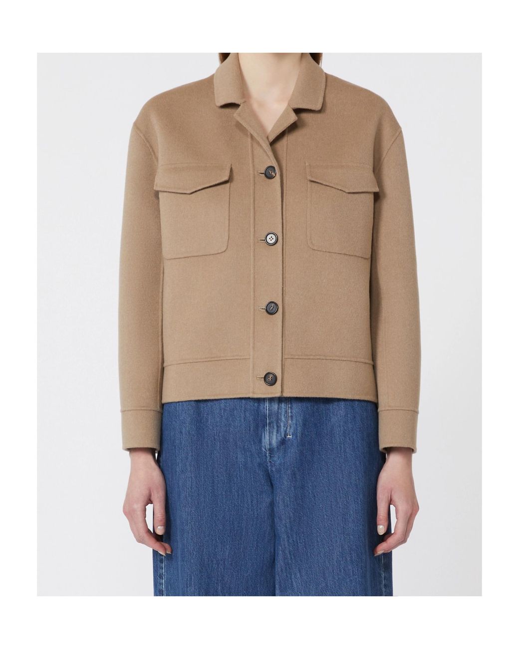 Max Mara Brown 'S Smmsimona Button-Up Jacket