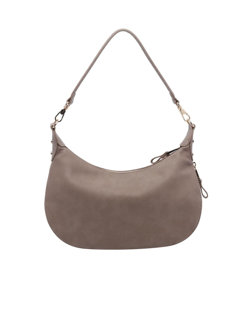 Liu Jo Gray Curved Zip Shoulder Bag