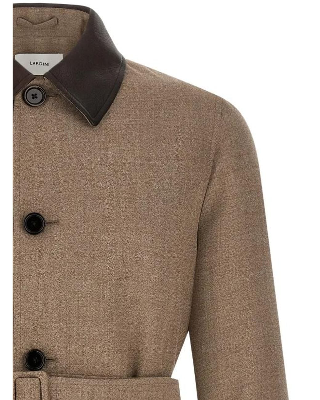 Lardini Brown Le Origini Belted Trench Coat for men