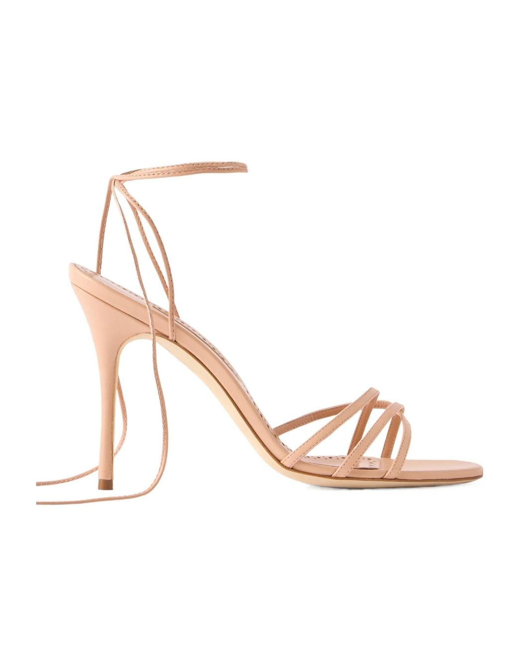 Manolo Blahnik Metallic Leva 105 Leather High-Heeled Sandals