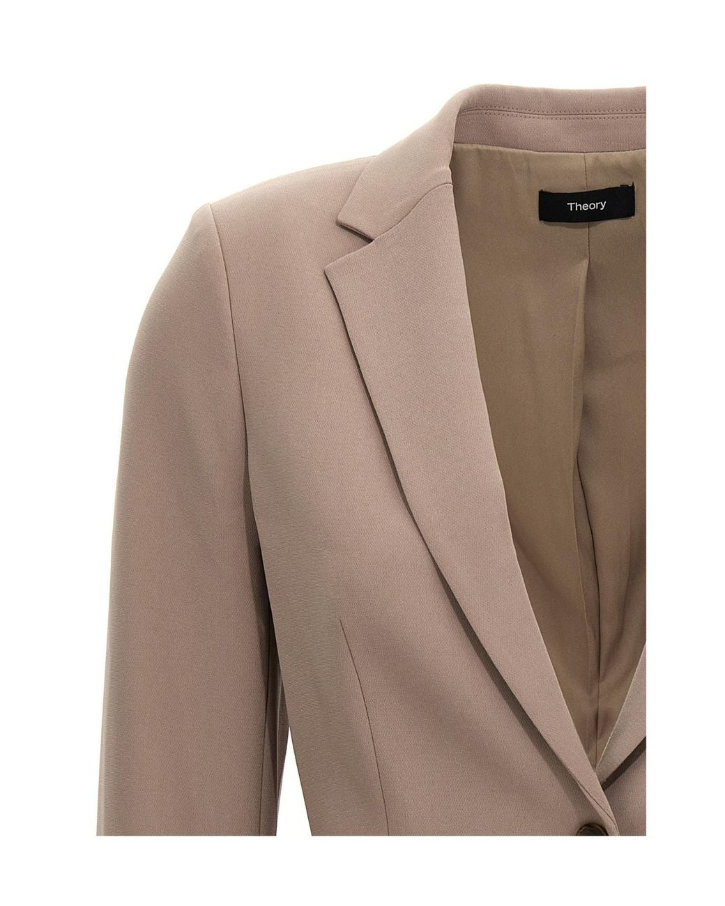 Theory Brown Admiral Crepe Staple Blazer