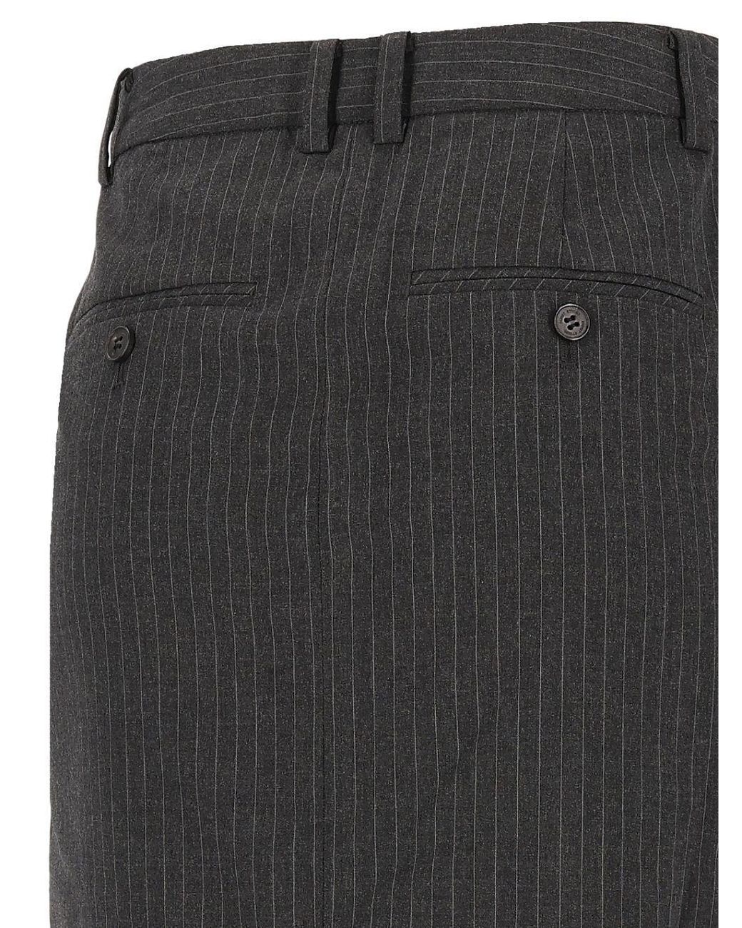 DUNST Black Pinstriped Long Skirt