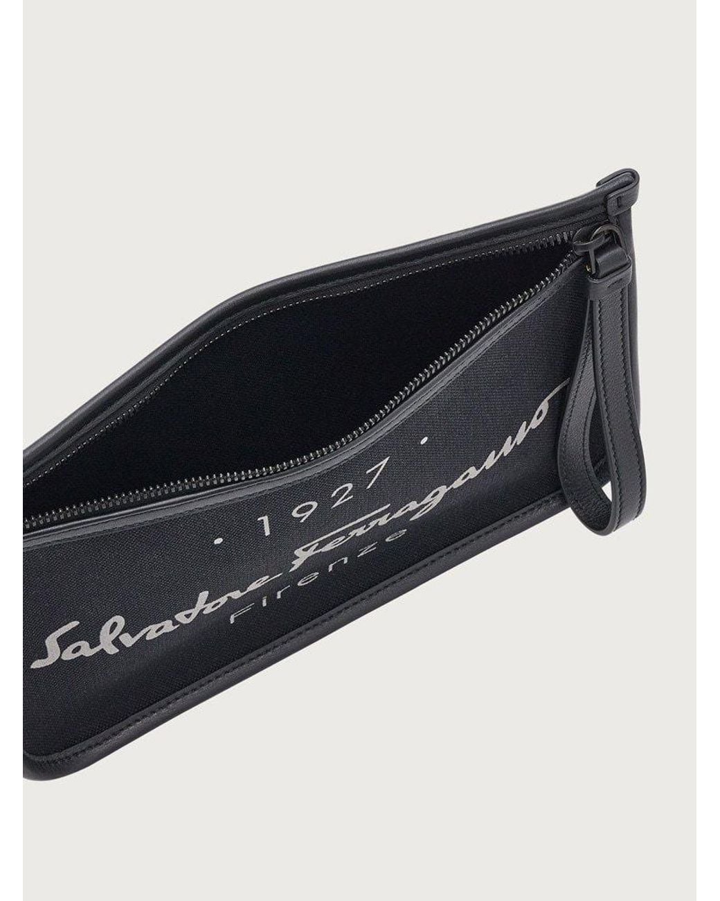 Ferragamo Black 1927 Signature Handbag for men