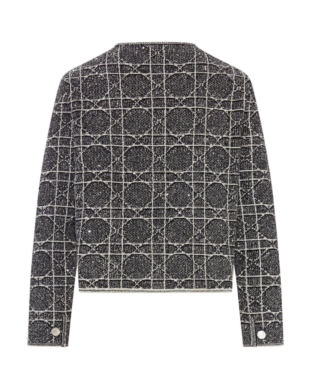Dior Black Macrocannage Cropped Jacket
