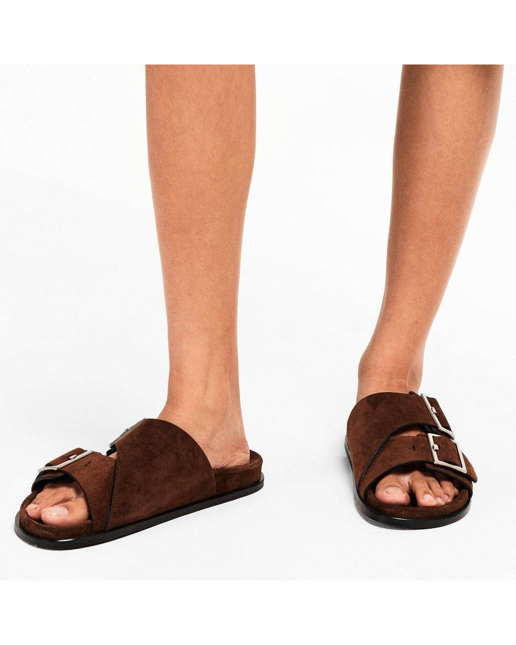 Alohas Brown Alba Flat Sandals