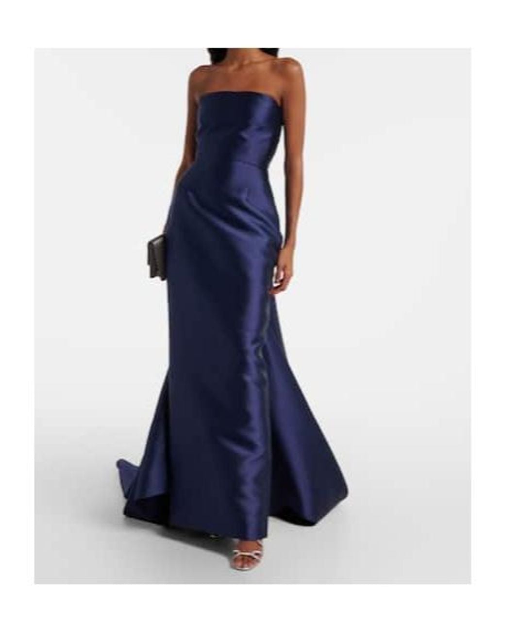 Solace London Blue Imani Strapless Gown