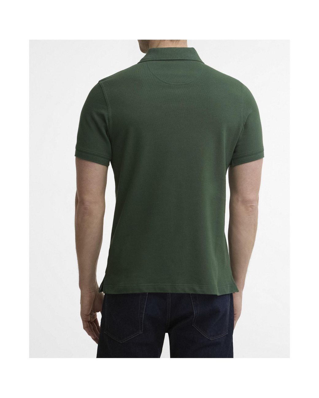 Barbour Green Short-Sleeved Polo Shirt for men