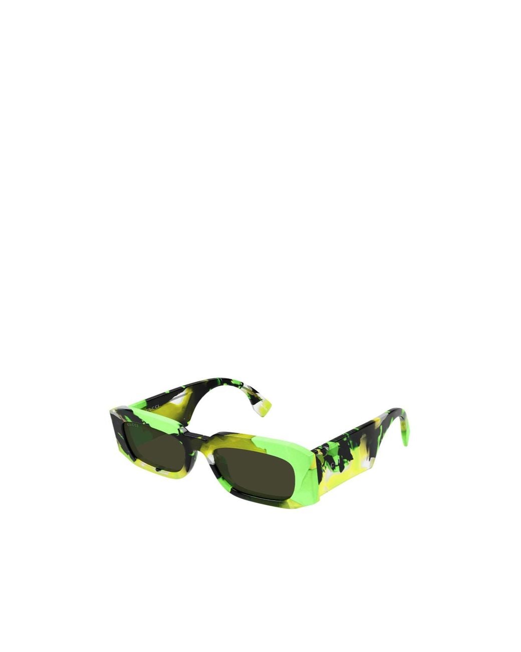 Gucci Green Eyewear Rectangular Frame Sunglasses for men