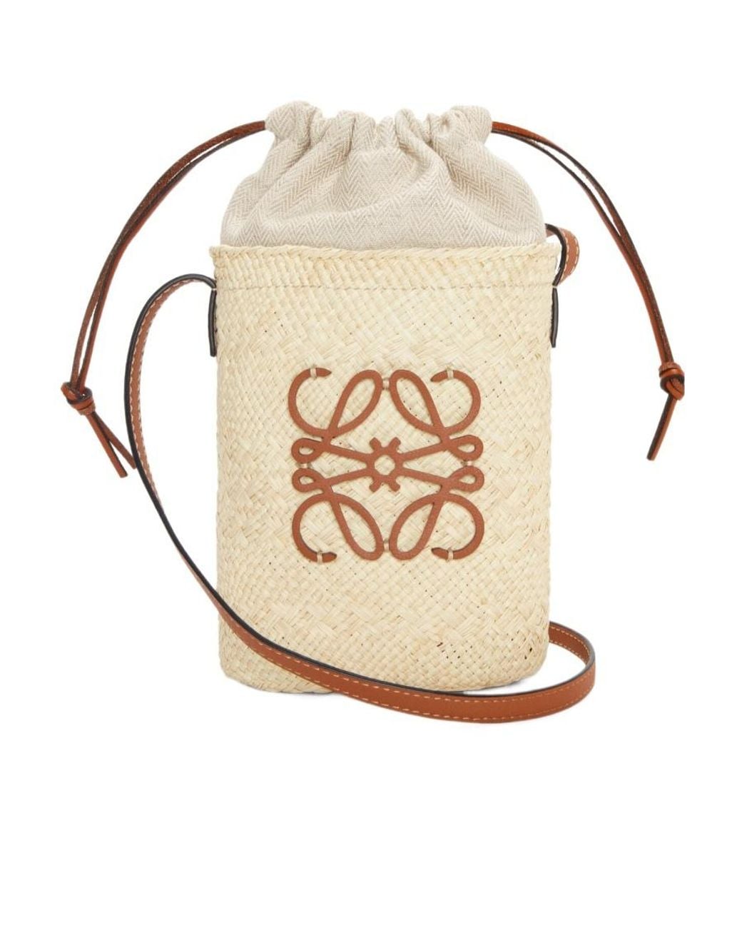 Loewe White Drawstring Bucket Bag