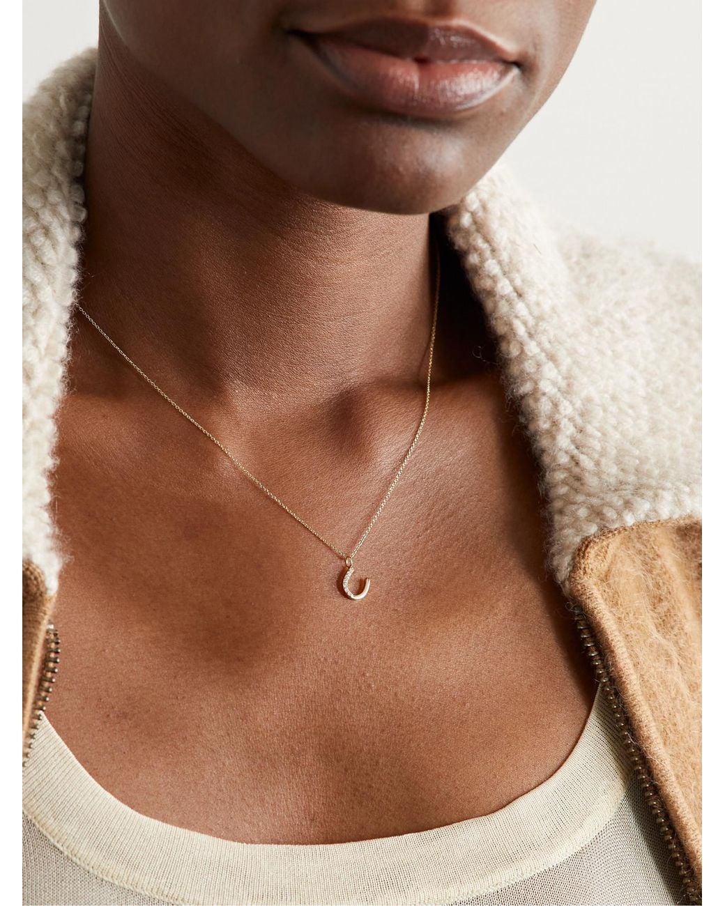 Melissa Joy Manning White 14-Karat Recycled Diamond Necklace