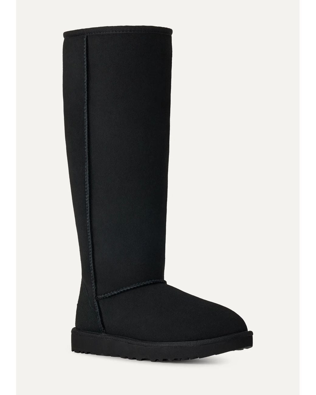 Ugg Black Tall Shearling-Lined Boots