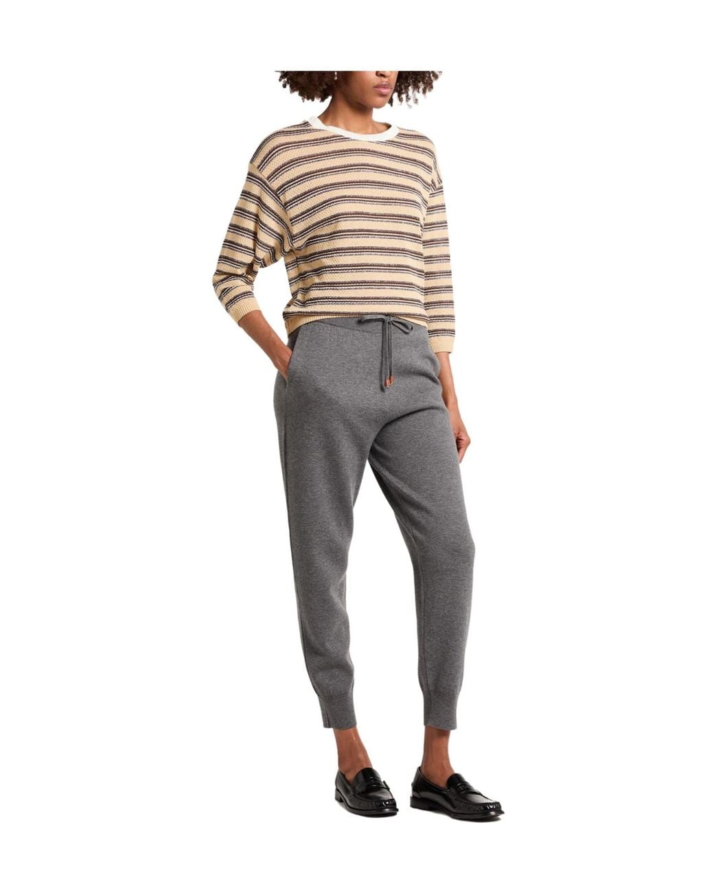 Burberry Gray Solid Color Sweatpants