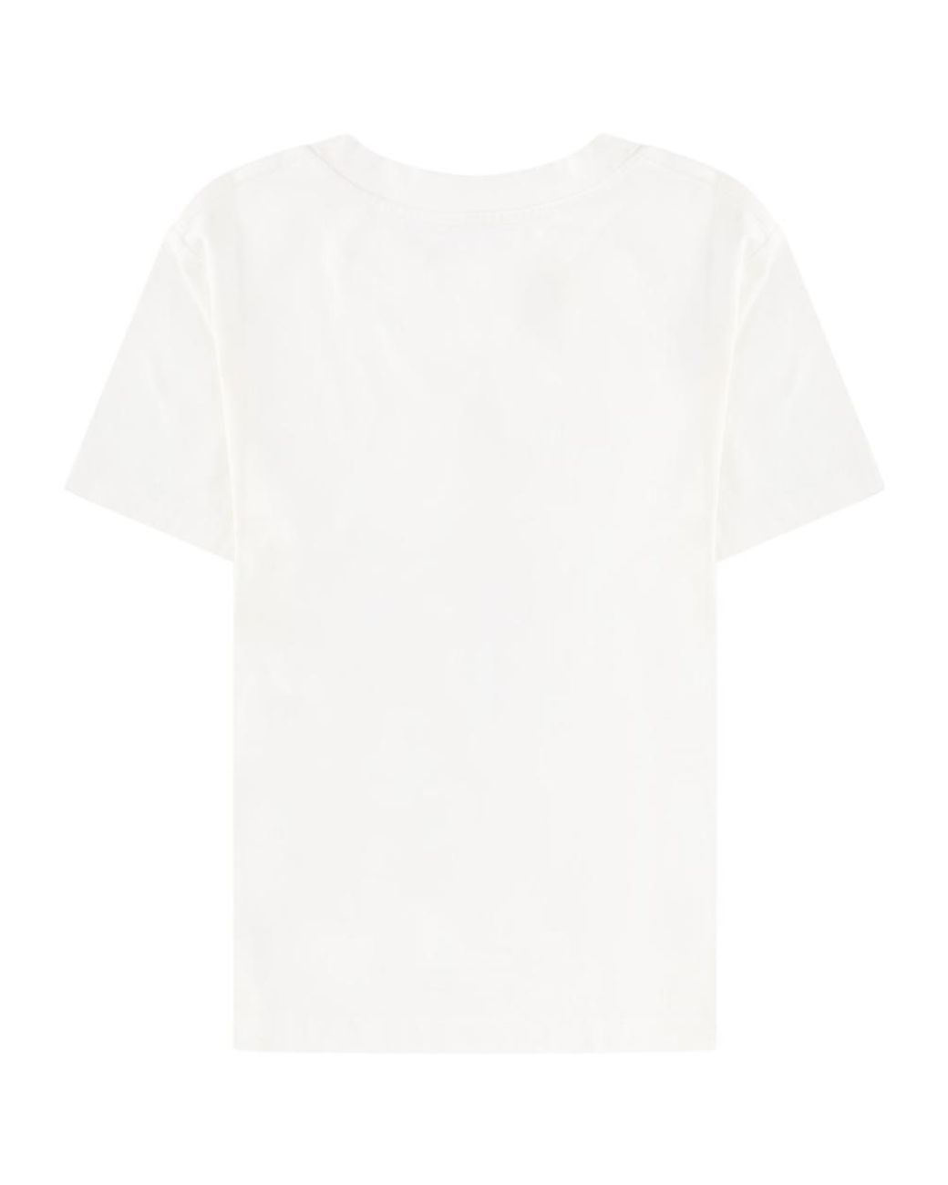 MM6 by Maison Margiela White Graphic Print Crewneck T-Shirt
