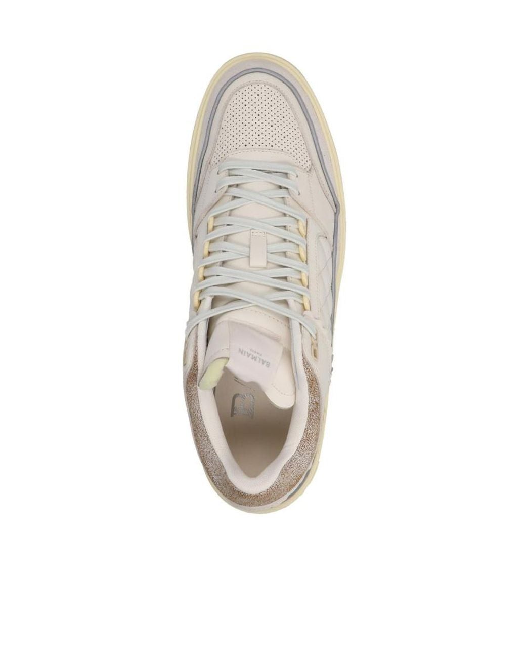 Balmain Natural B-Court Lace-Up Sneakers for men
