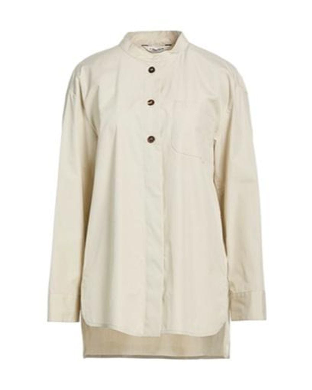 Max Mara White Striped Long Shirt