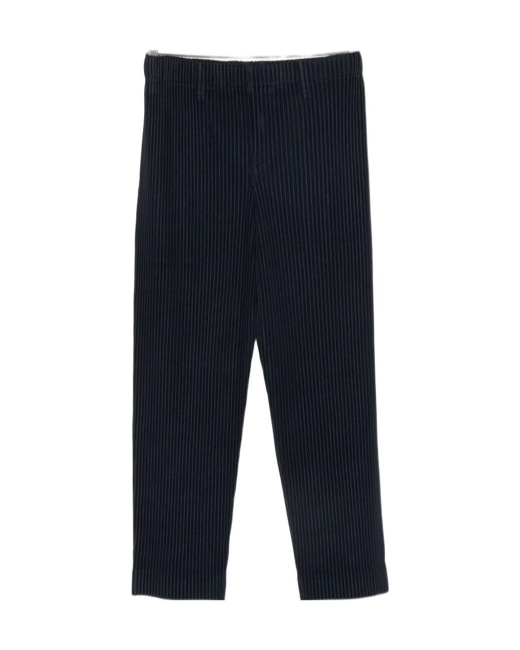 Homme Plissé Issey Miyake Black Homme Plissé Issey Miyake Pleated Straight Leg Trousers for men