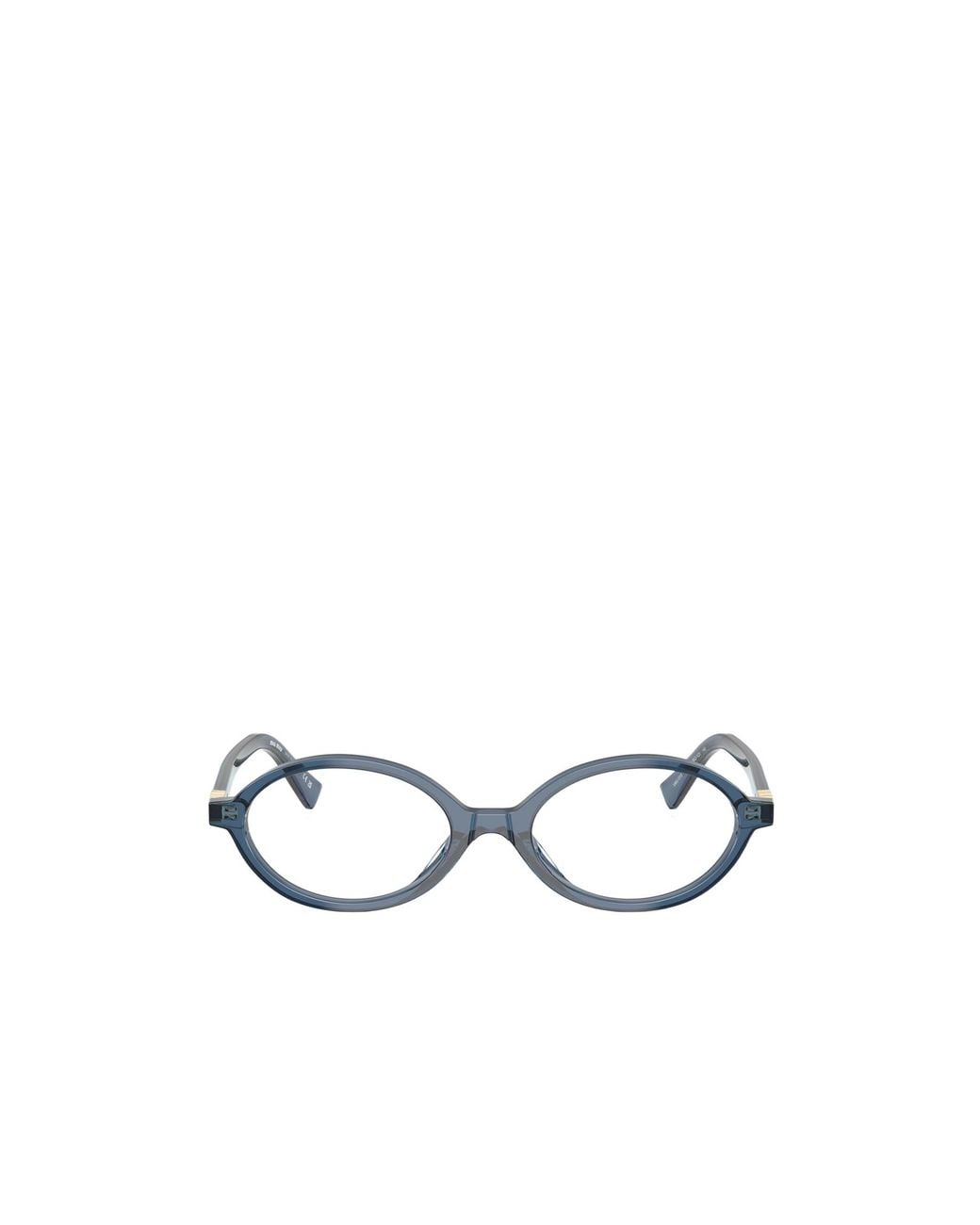 Miu Miu White Eyewear Oval Frame Full Rim Glasses