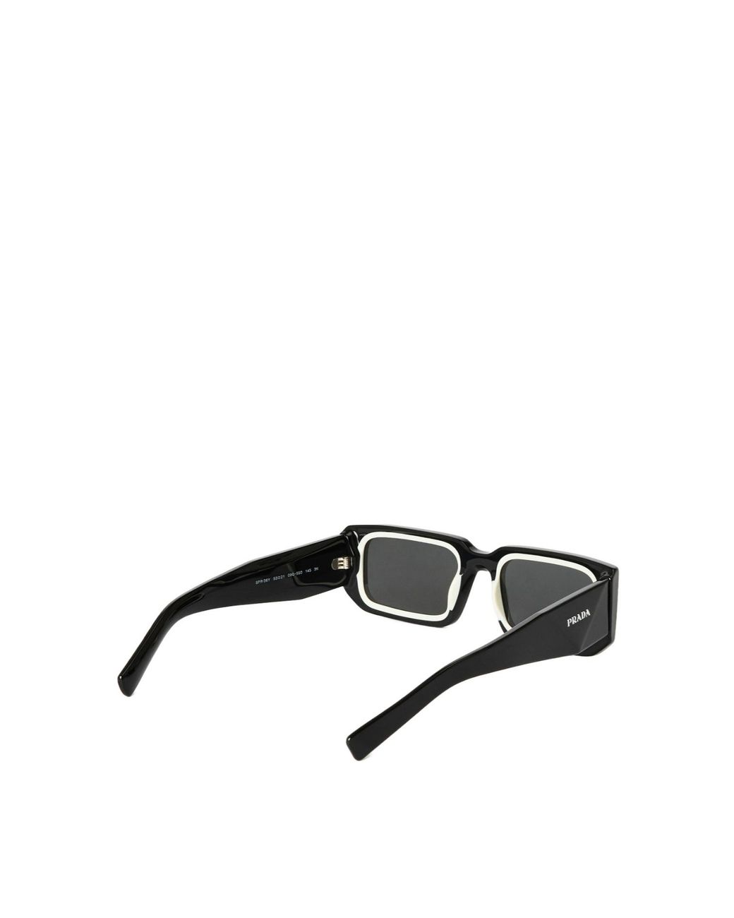 Prada White Acetate Rectangular Sunglasses for men