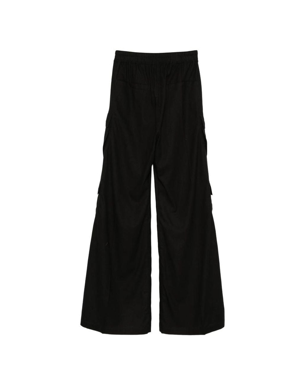 Rick Owens Black Drawstring Cargo Trousers