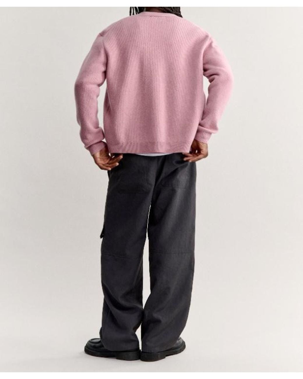 Maison Kitsuné Pink Button-Up Cardigan for men