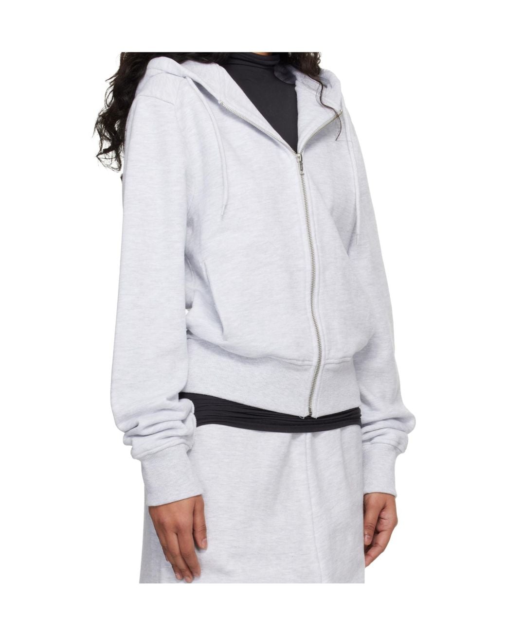 Entire studios White Slim Zip-Up Hoodie for men