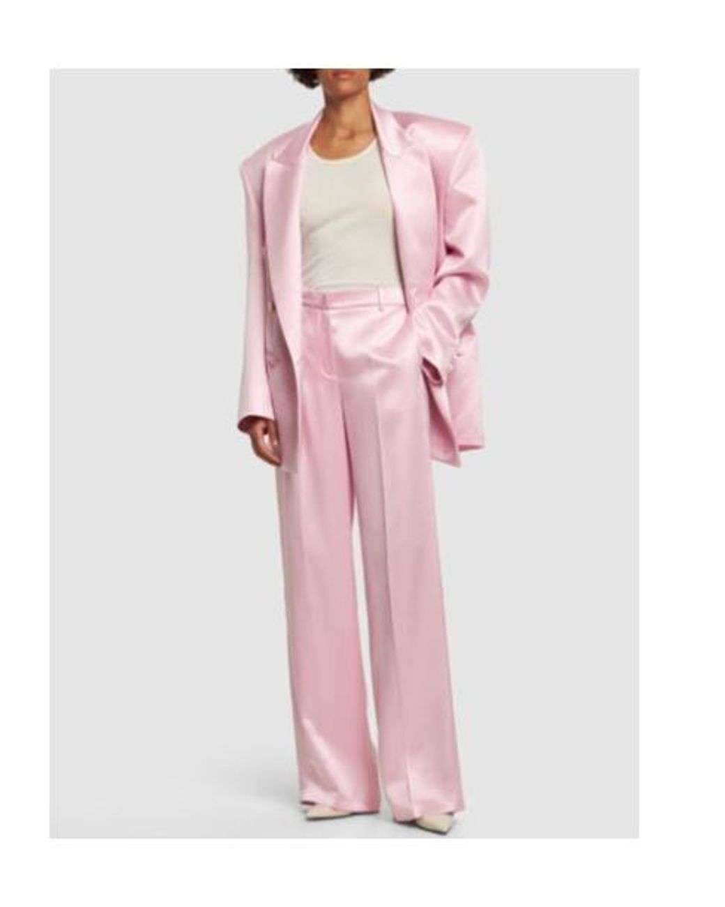 Magda Butrym Pink Mid-Rise Tailored Dress Trousers With Pockets