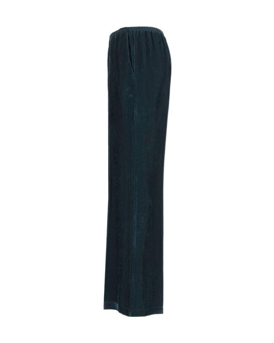 Forte_forte Blue Ribbed Velvet Pull-On Pants