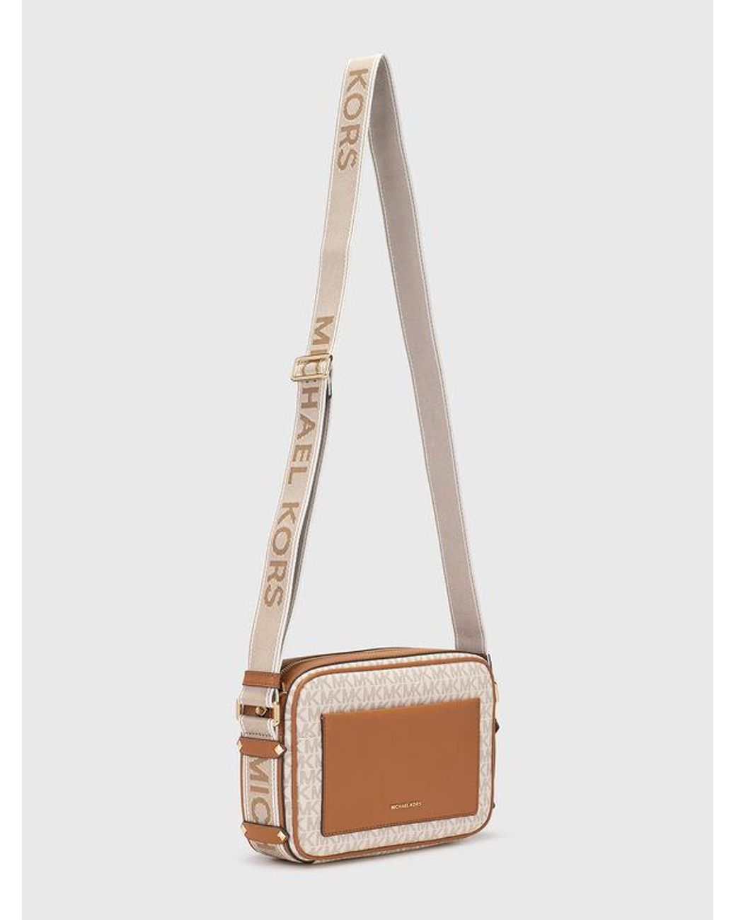Michael Kors Brown Zipper Shoulder Bag