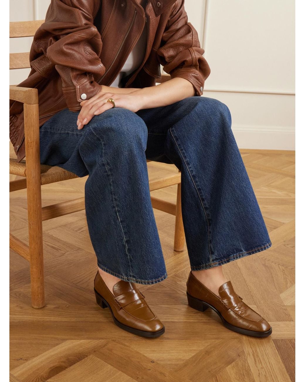 Jimmy Choo Brown Leather Loafers