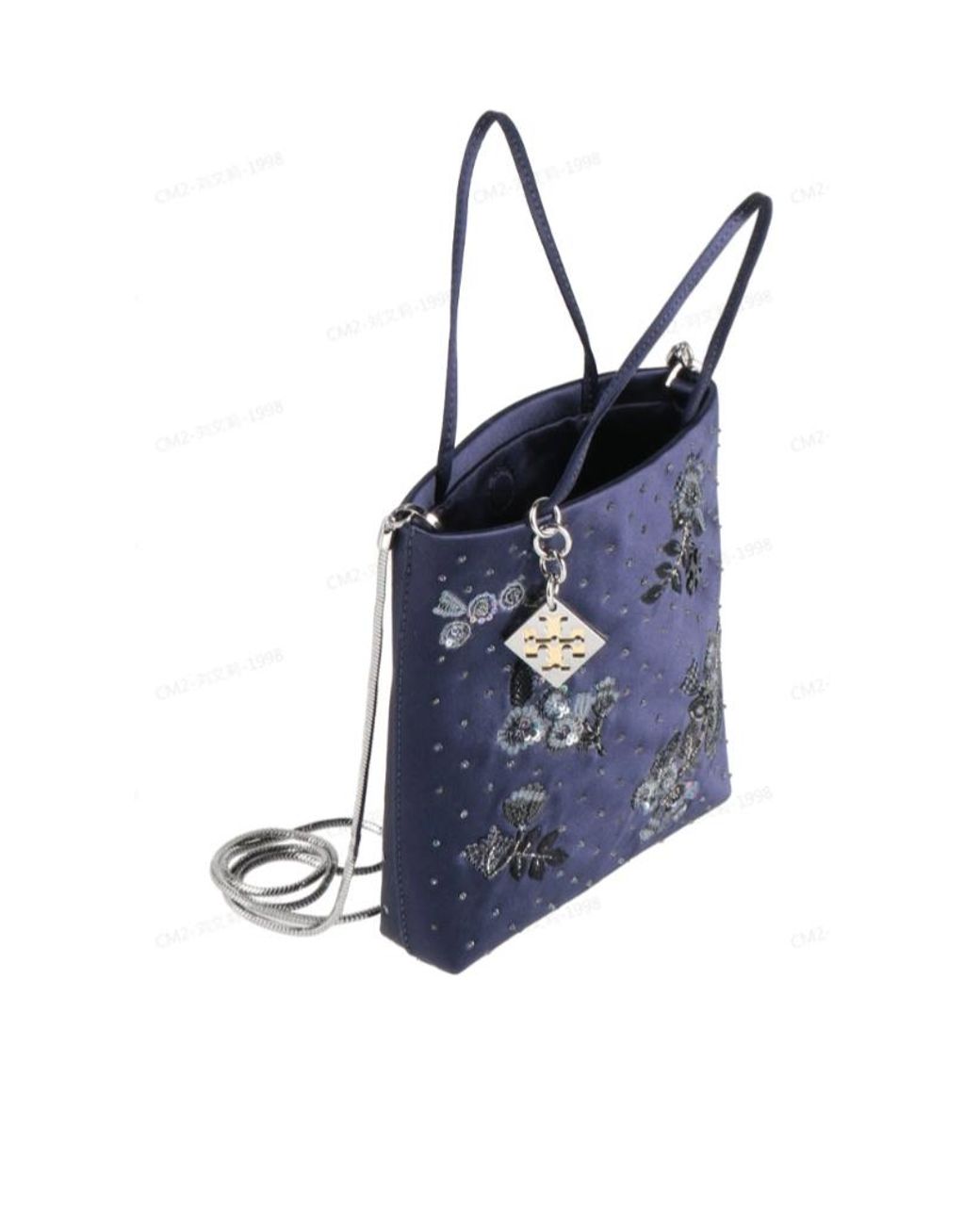 Tory Burch Blue Smallsize Satin Handbag