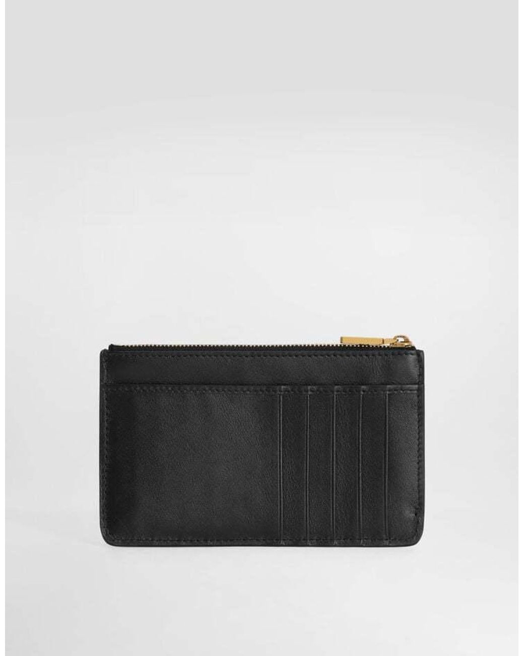 Dolce & Gabbana Black Dg Logo Plaque Card Holder