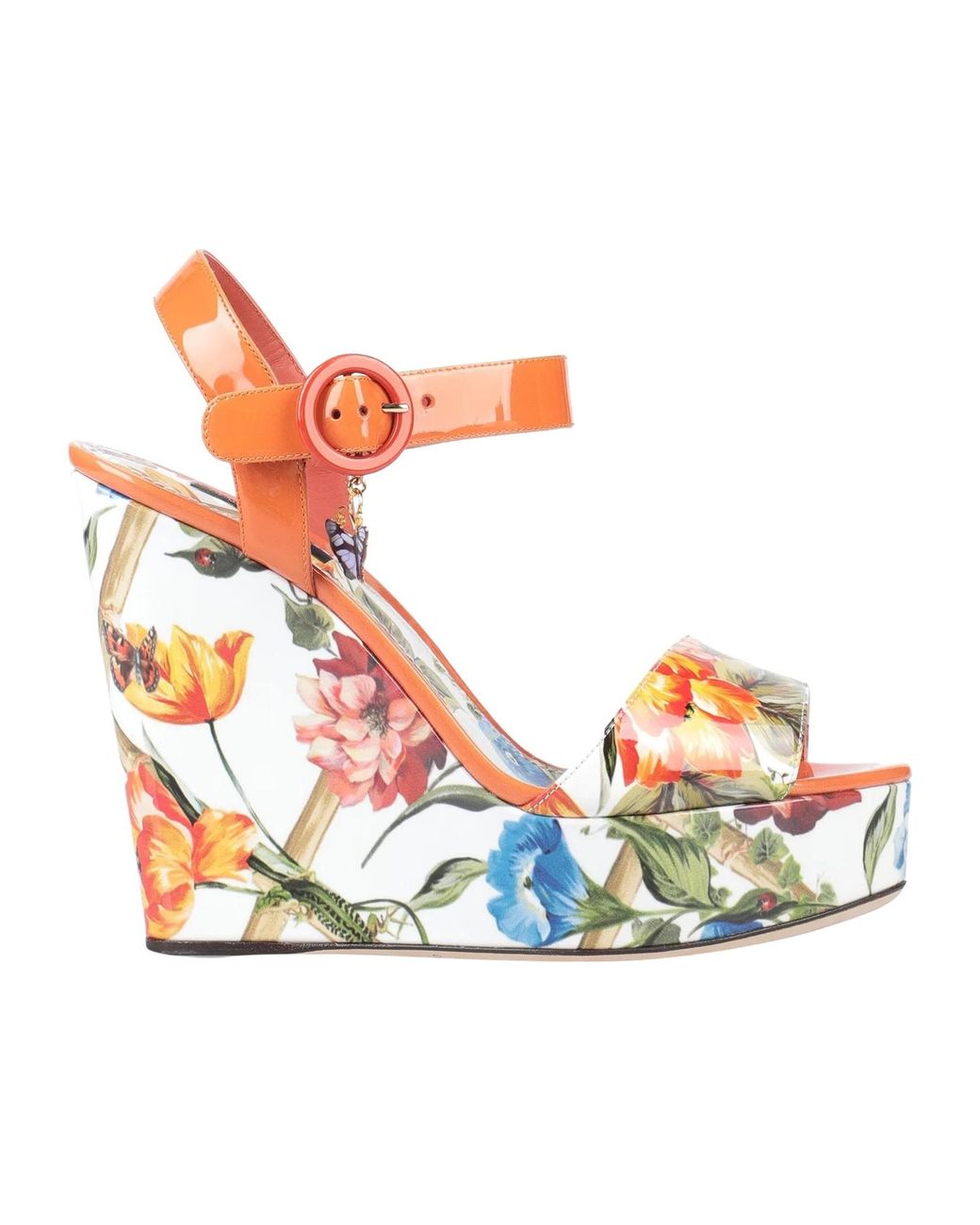 Dolce & Gabbana Pink Print High Heels Sandals