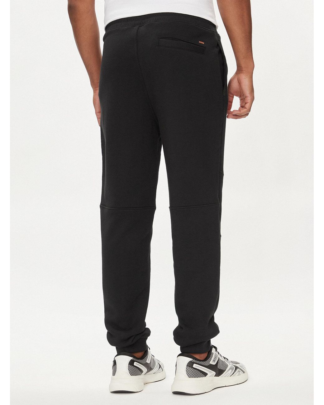 Boss Black Drawstring Side-Pocket Sweatpants for men