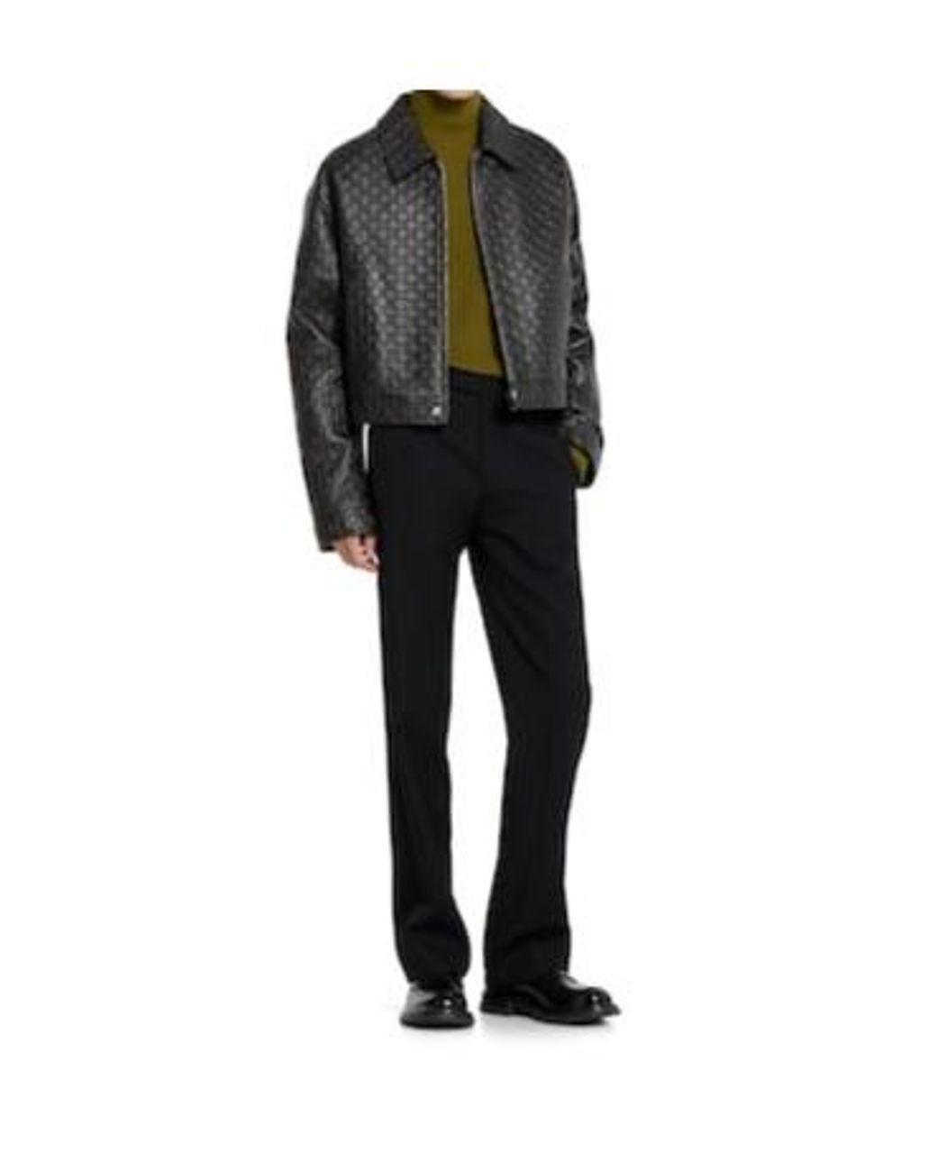 Gucci Black Tonal Logo Loafers for men