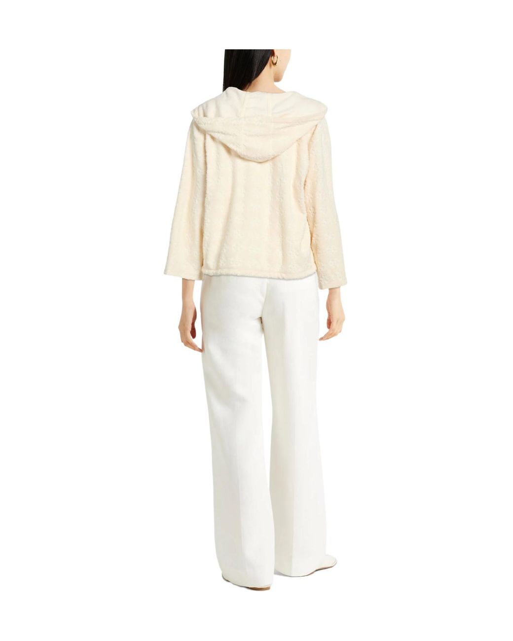Tory Burch Natural Hooded Track Jackets