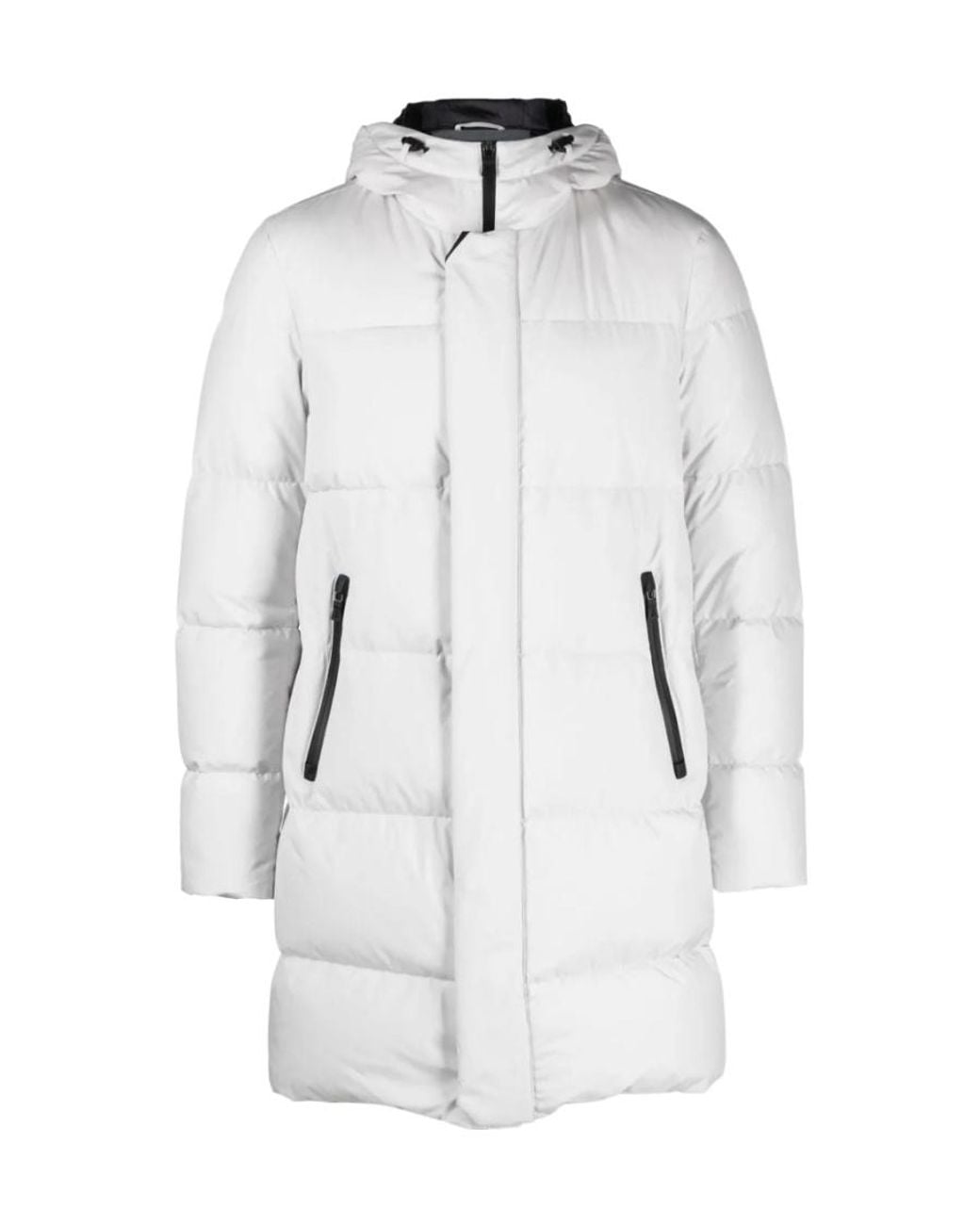 Herno White Hooded Puffer Jacket for men