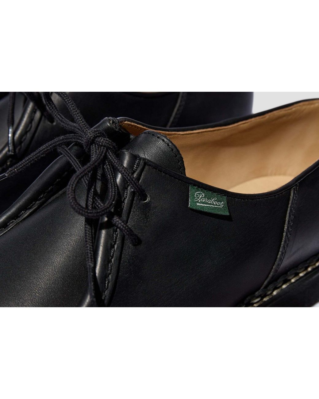 Paraboot Black Lace Up Casual Shoes for men
