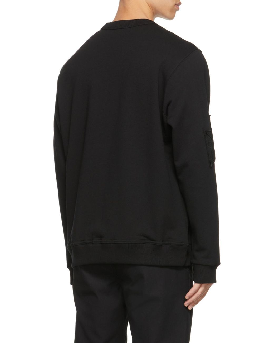 Burberry Black Letter-Graphic Cotton Sweatshirt for men