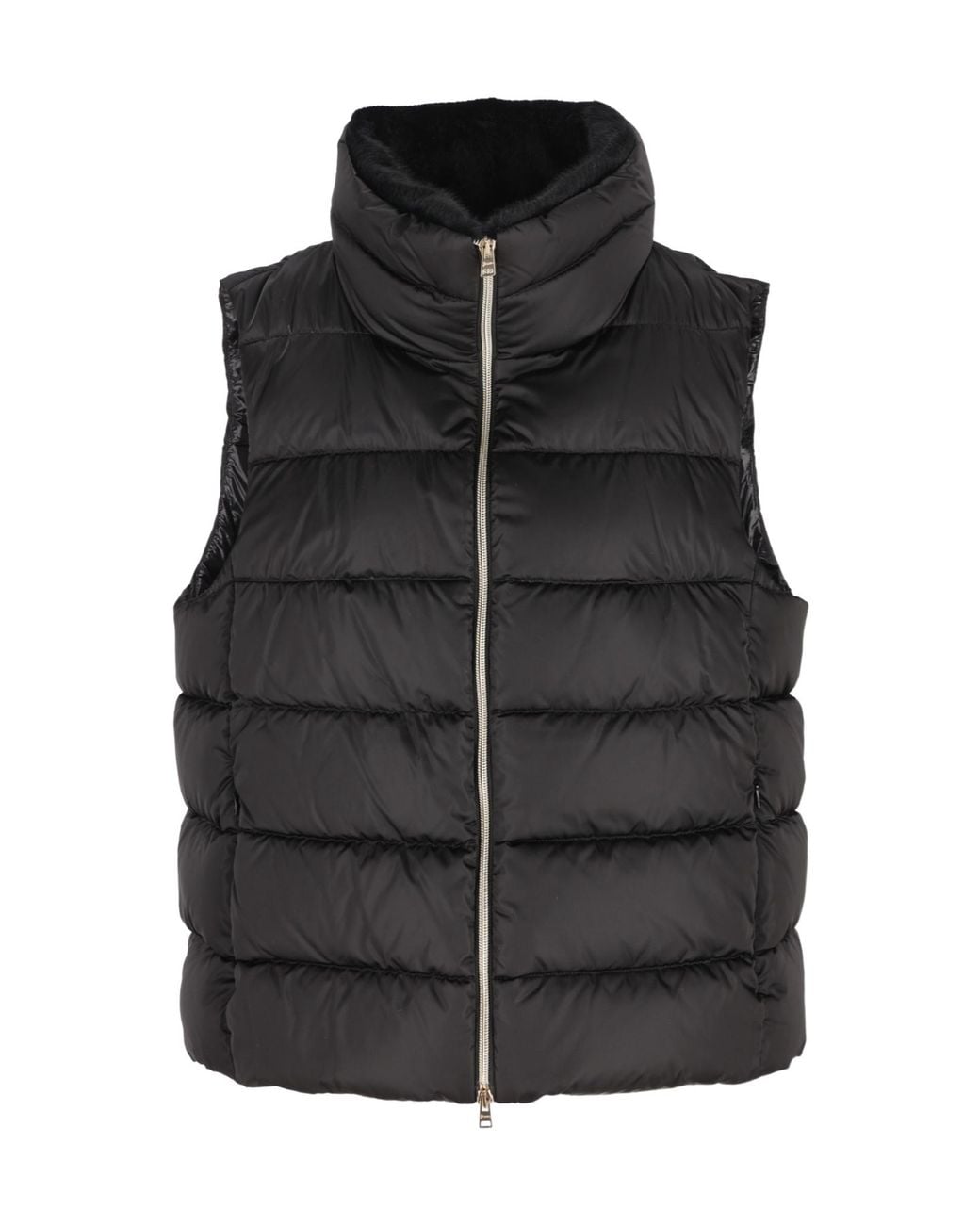 Herno Black Quilted High-Neck Gilet