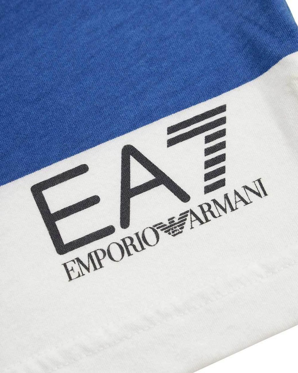 EA7 Blue Logo Patch Polo Shirt for men