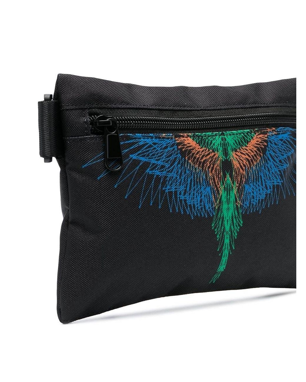 Marcelo Burlon Black Wings Printed Waist Bag for men