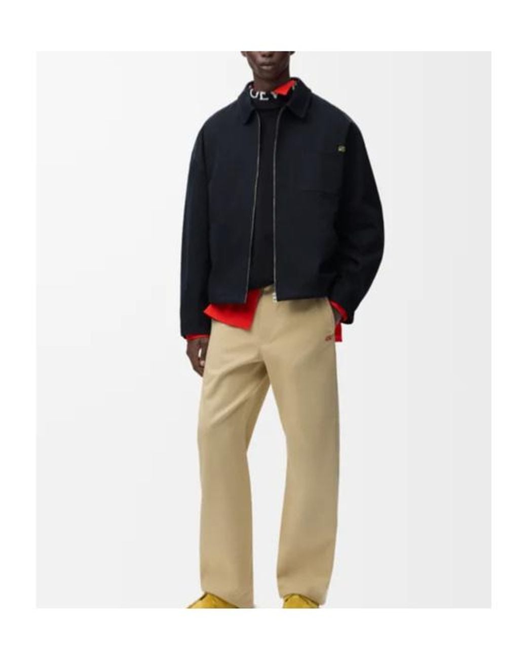 Loewe Blue Logo-Embroidered Zip-Up Jacket for men