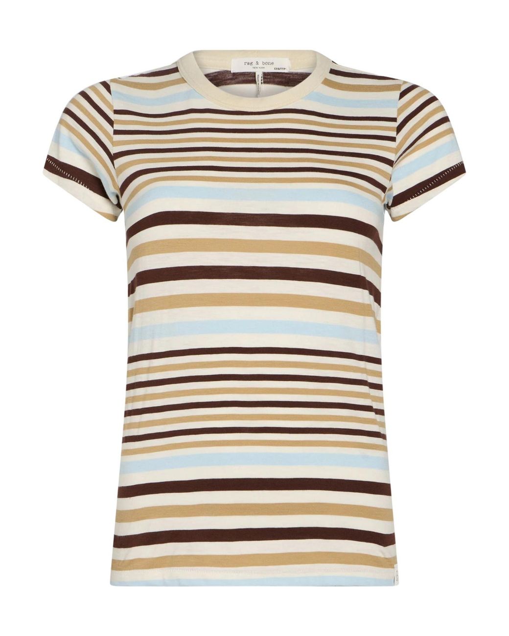 Rag & Bone White Stripedprint Shortsleeve Tshirt