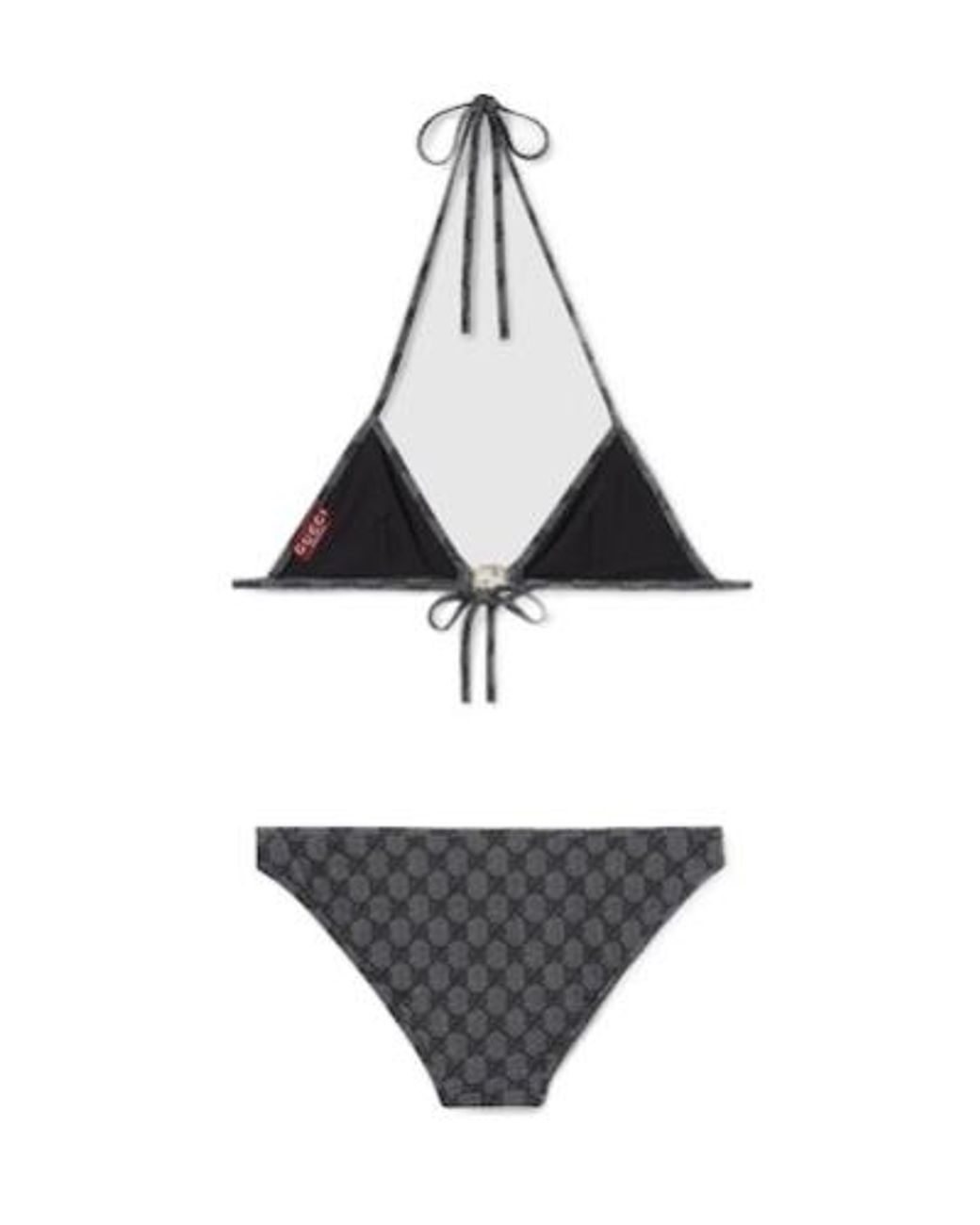 Gucci White Printed Gg Stretch Jersey Bikini