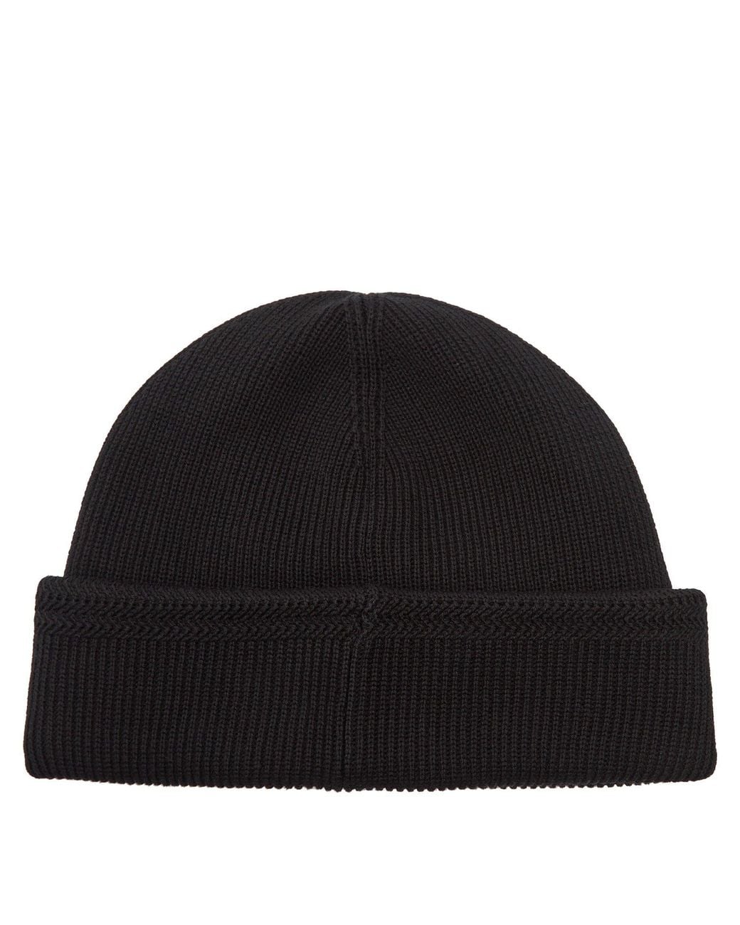 Stone Island Black Lightweight Warm Knit Beanie for men