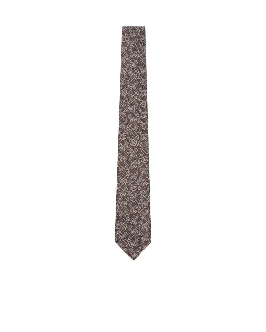 Vivienne Westwood White Graffiti Orb Tie for men